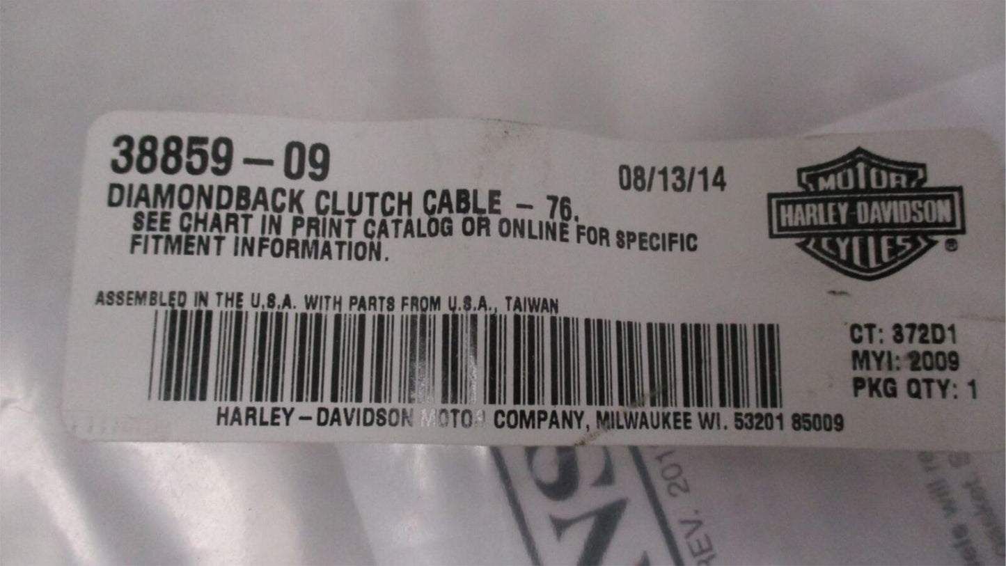 Harley Davidson Genuine NOS Diamondback Clutch Cable 38859-09