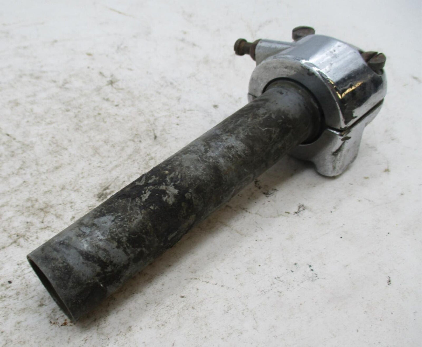 BSA Triumph British Chrome Dual Cable Pull Handlebar Throttle Control Assembly