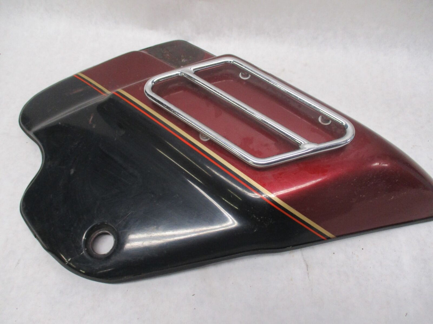 1993-1996 Harley Touring Road King Electra Glide Left Side Cover Maroon Black