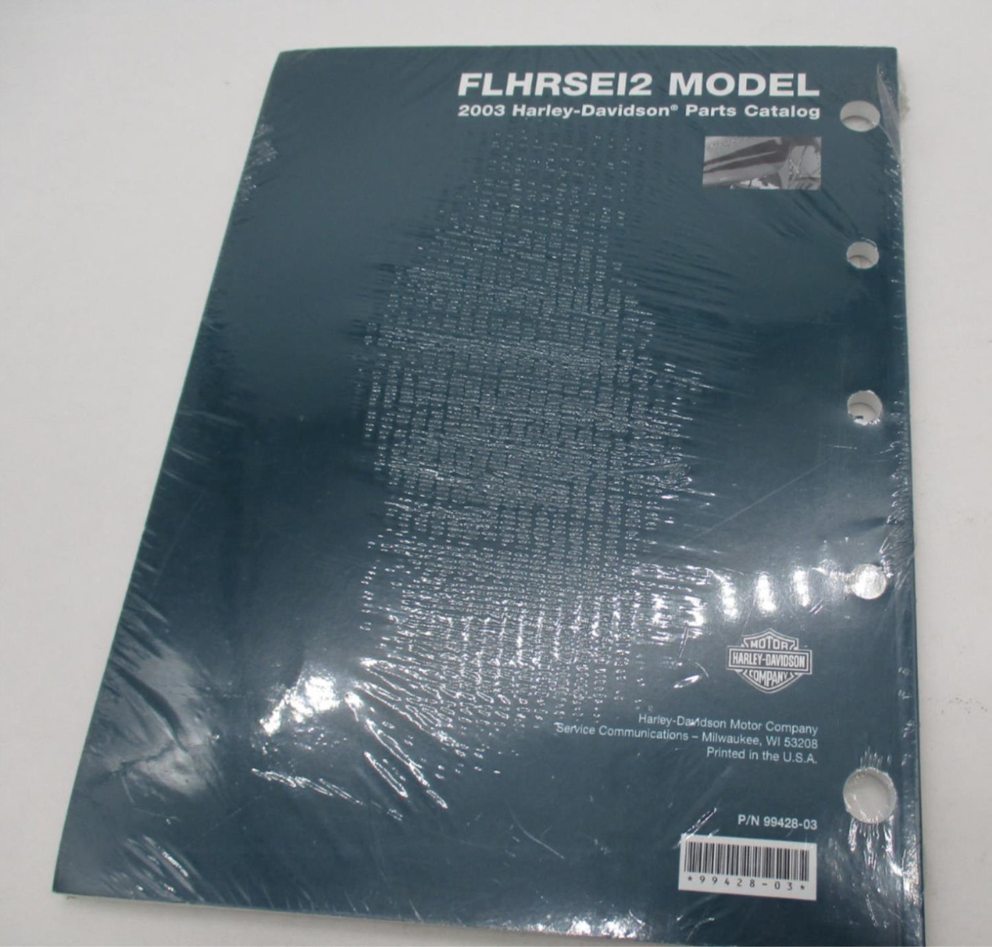 Harley Davidson Official Factory 2003 FLHRSEI2 Model Parts Catalog 99428-03