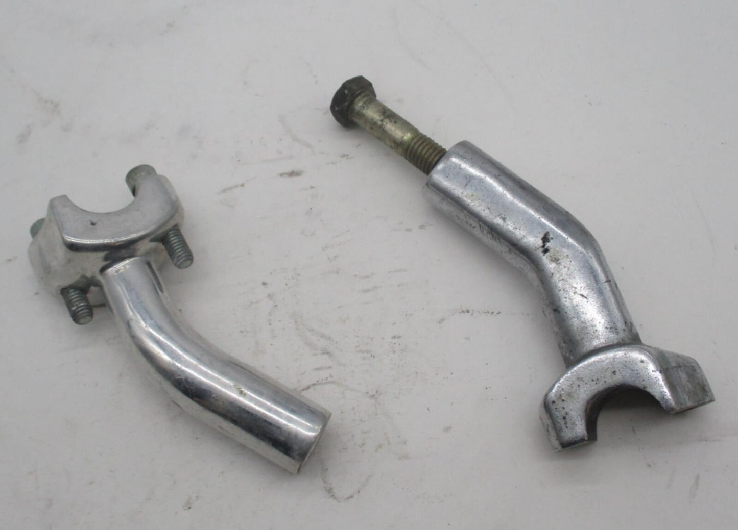 Lot of 2 Left Sides Harley Davidson Handlebar Clamp 4" Risers