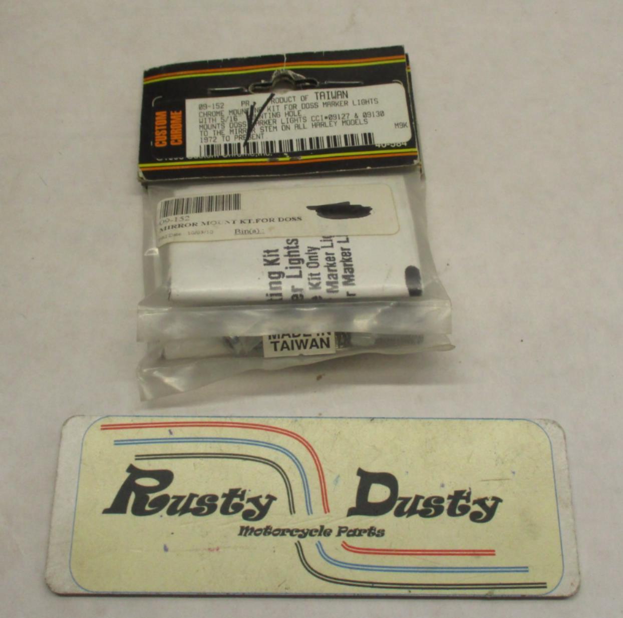 Custom Chrome 09-152 Harley Davidson Doss Marker Light Mirror Mounting Kit