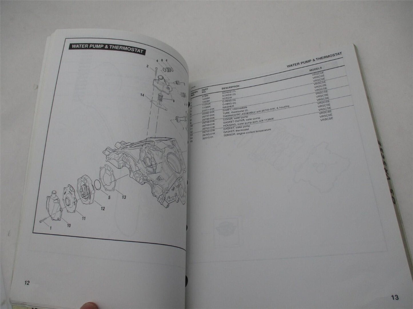 Harley Davidson Official Factory Genuine 2005 VRSCSE Parts Catalog 99458-05