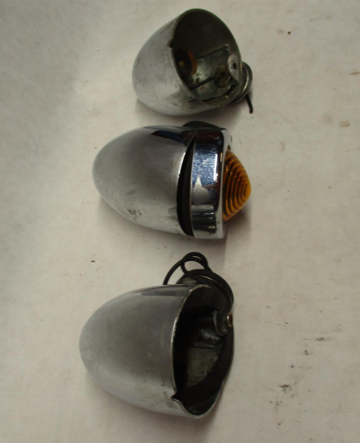 Lot of (3) Harley Davidson Bullet Turn Signals Housing