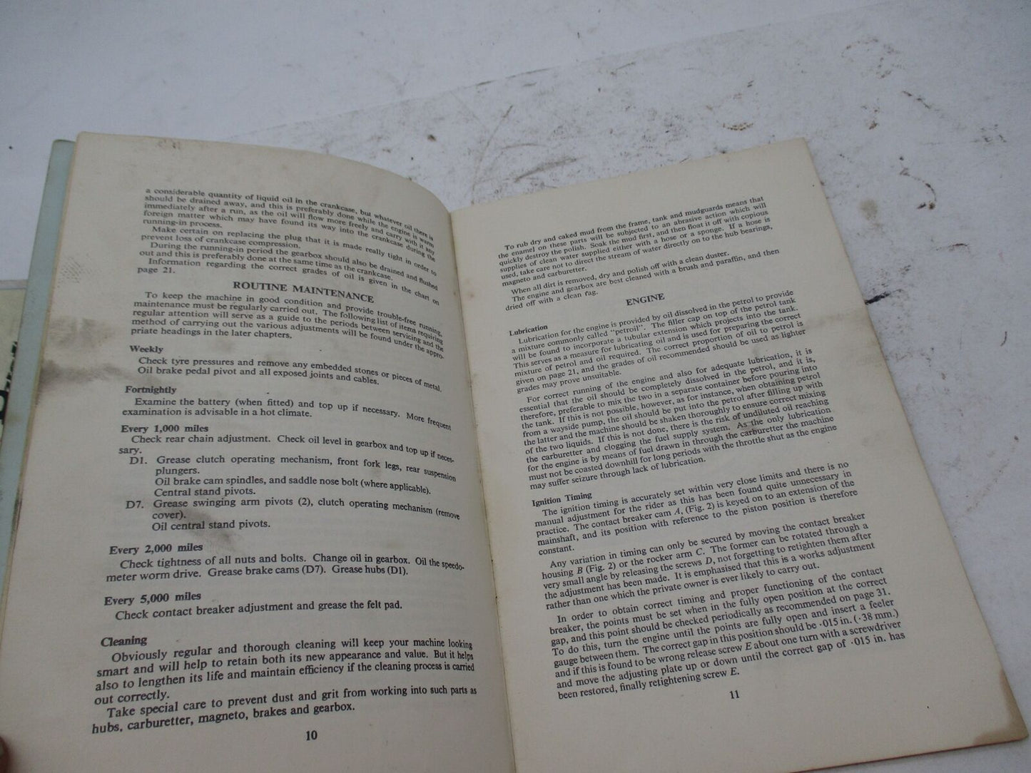 Vintage Original BSA D1 125cc D7 175cc Bantam Bantam Super Instruction Manual