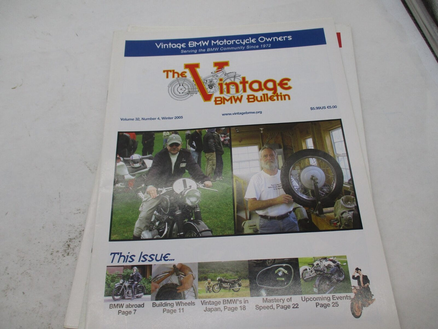 Lot of 3 The Vintage BMW Bulletin 2005 Motorcycle Magazine Volume 32