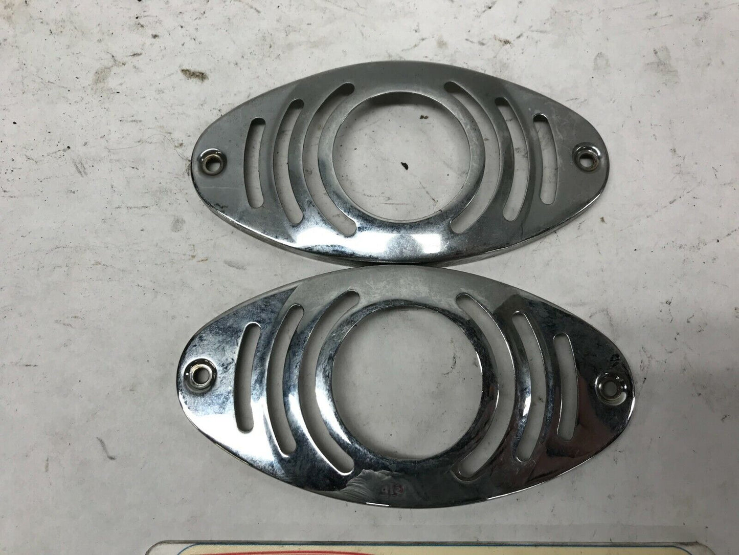 Harley Davidson Turn Signal Blinker slotted Turn Signal Covers Chrome