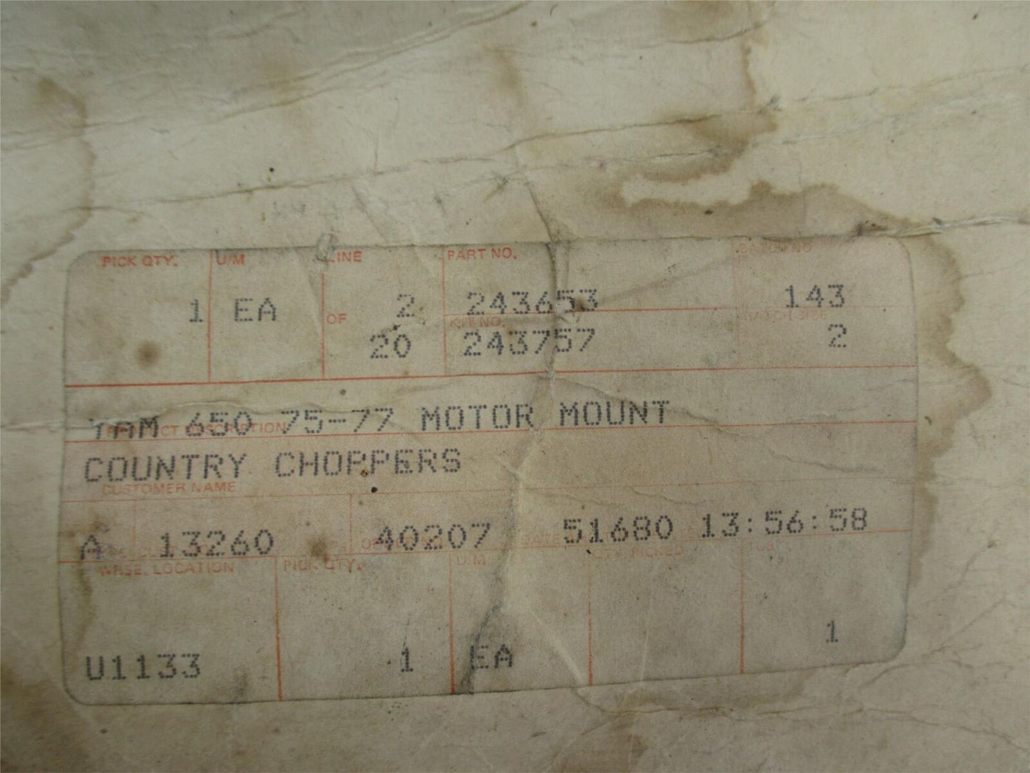 Drag Specialties Vintage 75-77 650 Chrome Motor Mount Kit