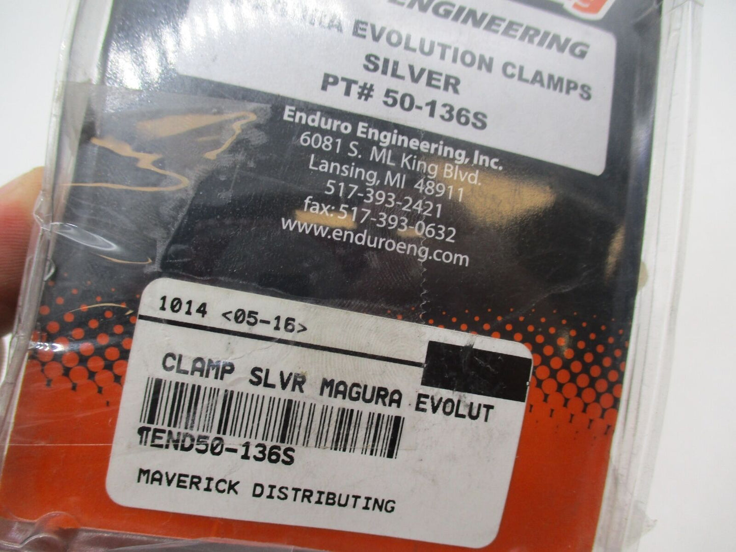 Enduro Engineering Silver Magura Handguard Clamps Evolution 50-136S