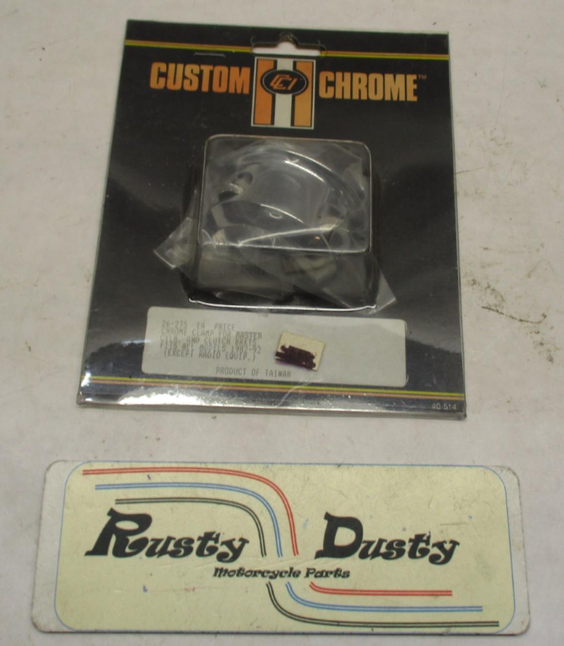 Custom Chrome Harley Davidson Clamp for Master Cylinder & Clutch Brackets 26-275