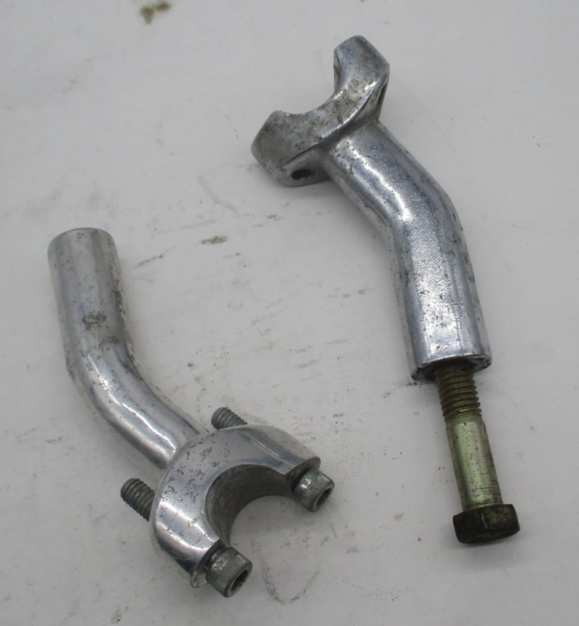 Lot of 2 Left Sides Harley Davidson Handlebar Clamp 4" Risers
