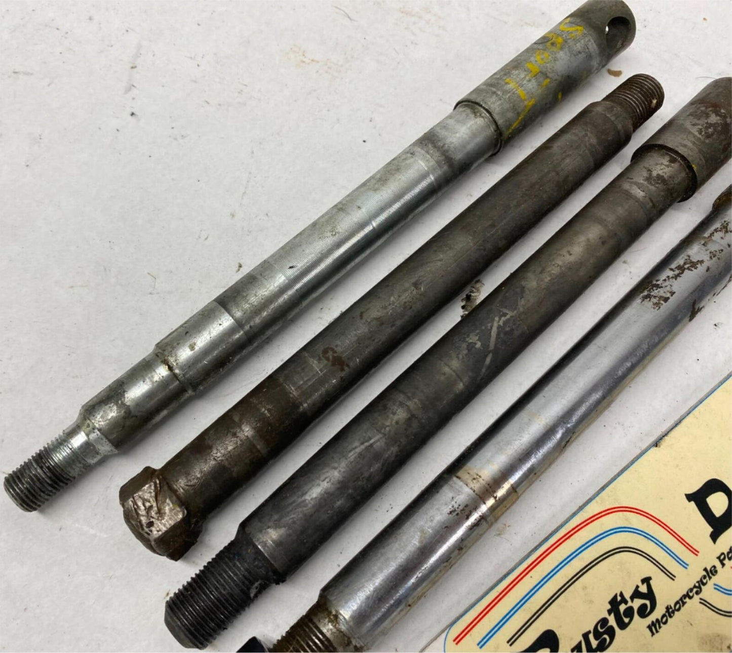 Mixed Lot of Harley Davidson Front Rear Wheel Axles Sportster Narrow Glide