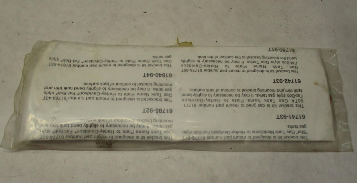 Harley Davidson Fuel Gas Tank Name Plate Mounting Kit 61741-93T