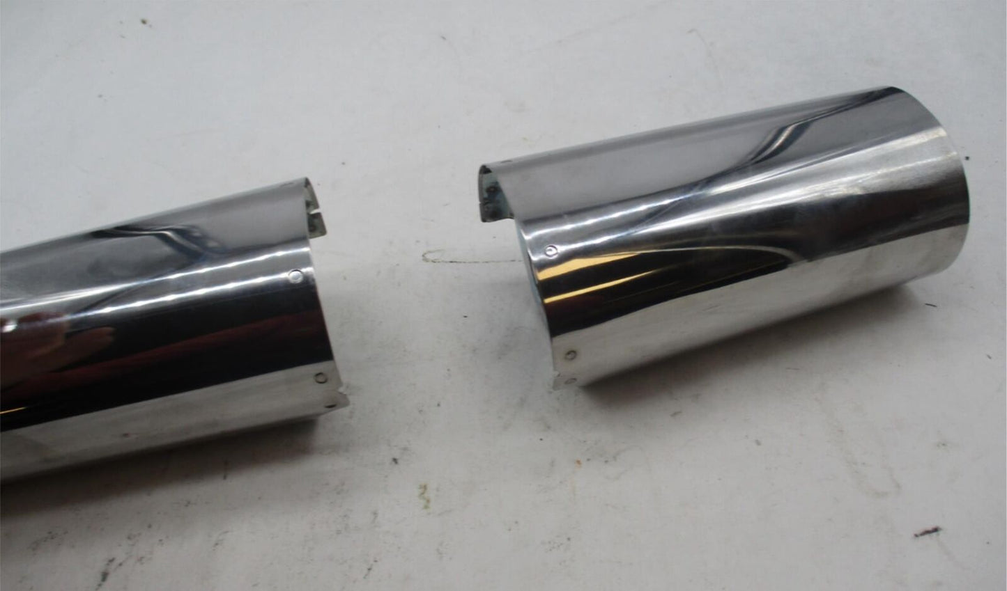 Pair of Harley Davidson Softail Brushed Fork Covers Cowbells