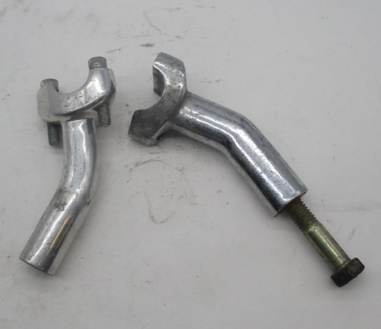 Lot of 2 Left Sides Harley Davidson Handlebar Clamp 4" Risers