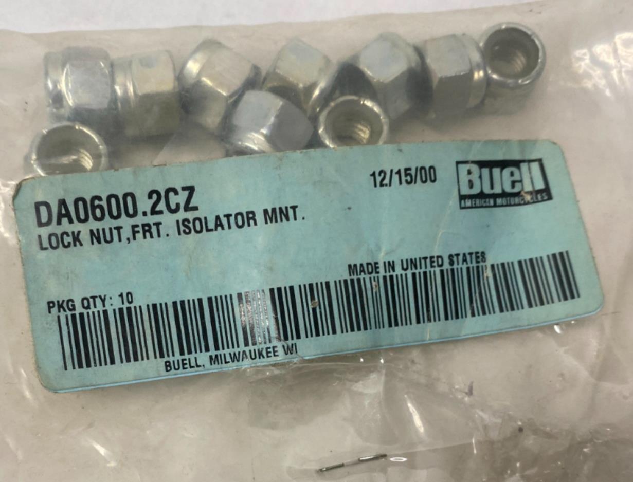 Harley Buell Genuine Front Lock Nut Isolator Mount DA0600.2CZ Lot(10)
