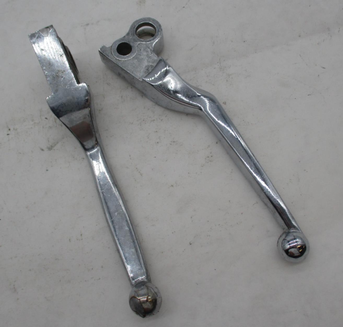 Lot of (2) Harley Davidson Chrome / Polished Hand Control Levers