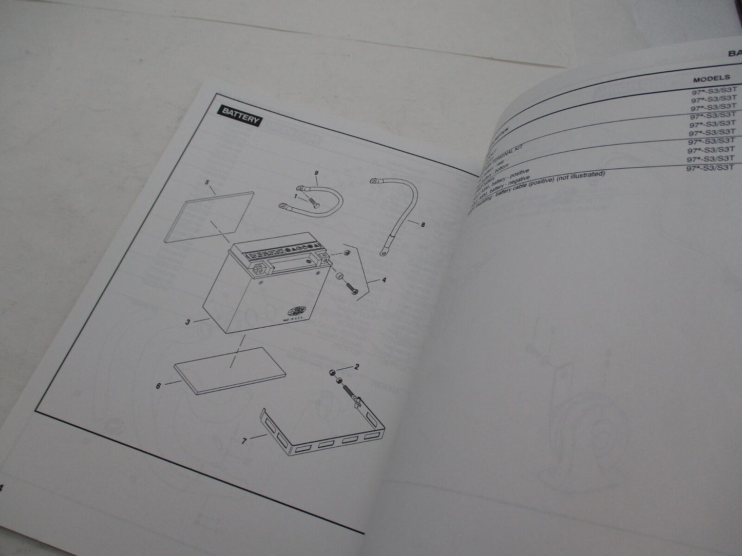 Harley Buell Official 1997-1998 Thunderbolt S3 / S3T Parts Catalog 99570-98Y