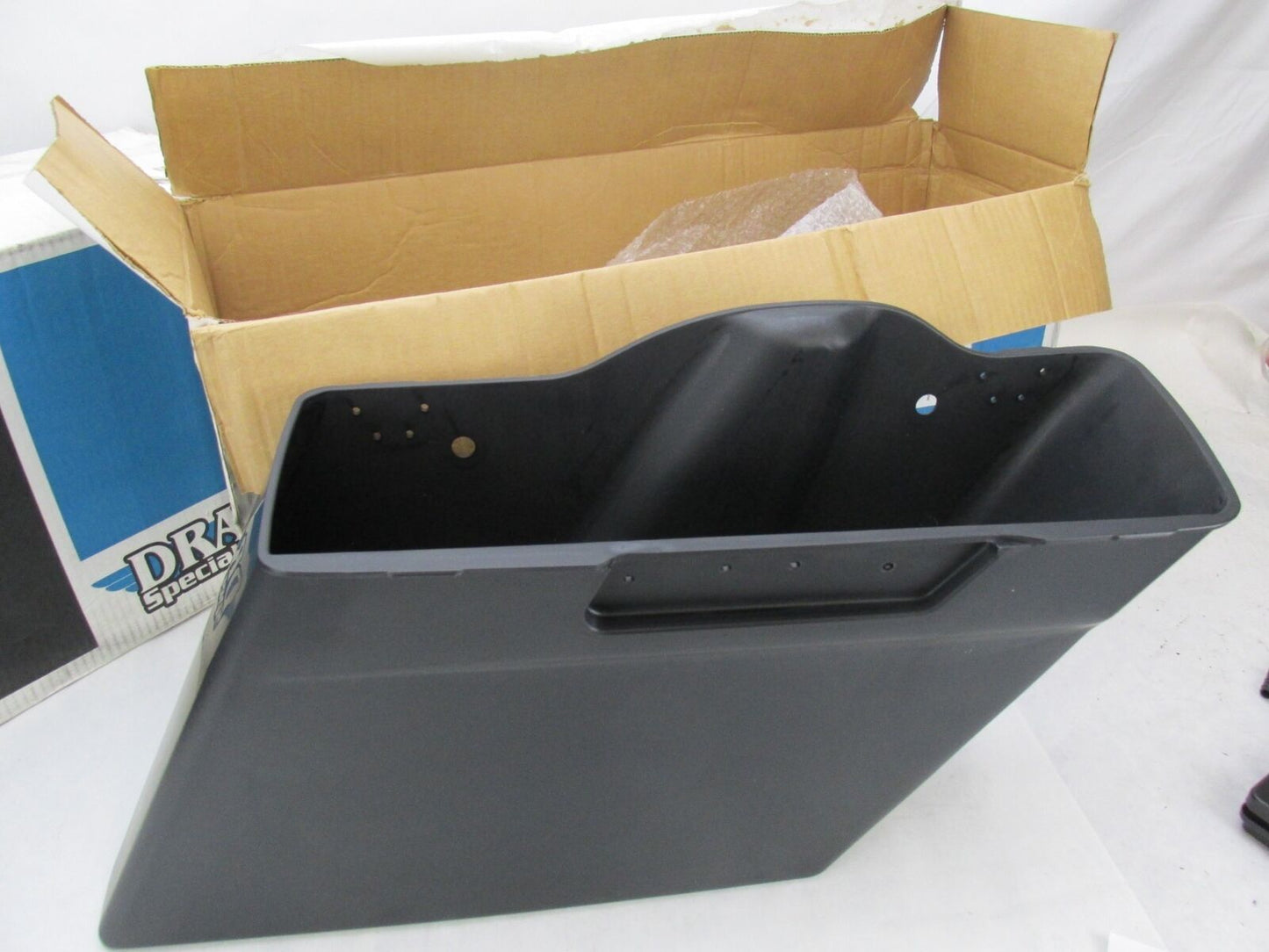 Pair of Harley Drag Specialties NOS Black Saddlebags 3501-0833 & 3501-0832