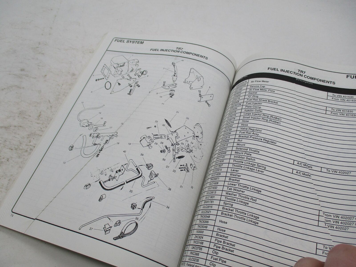 Triumph TR7/TR8 Catalog Special Interest Car Parts