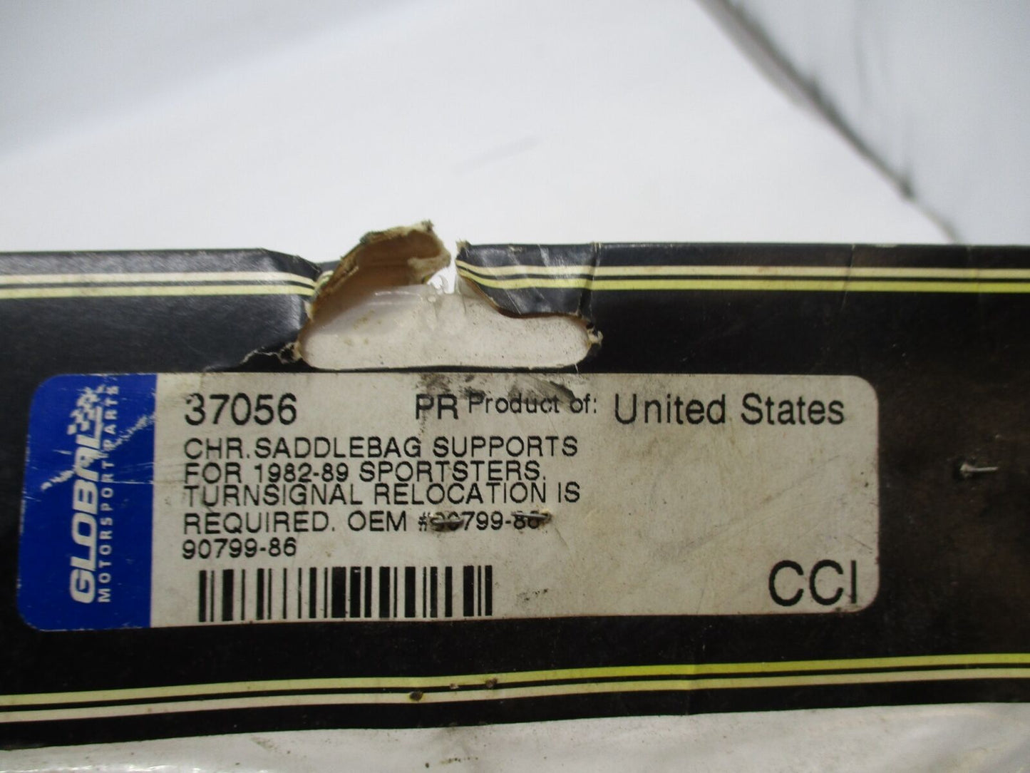 Harley Custom Chrome 1982-89 Sportster Saddlebag Supports 37056 90799-86