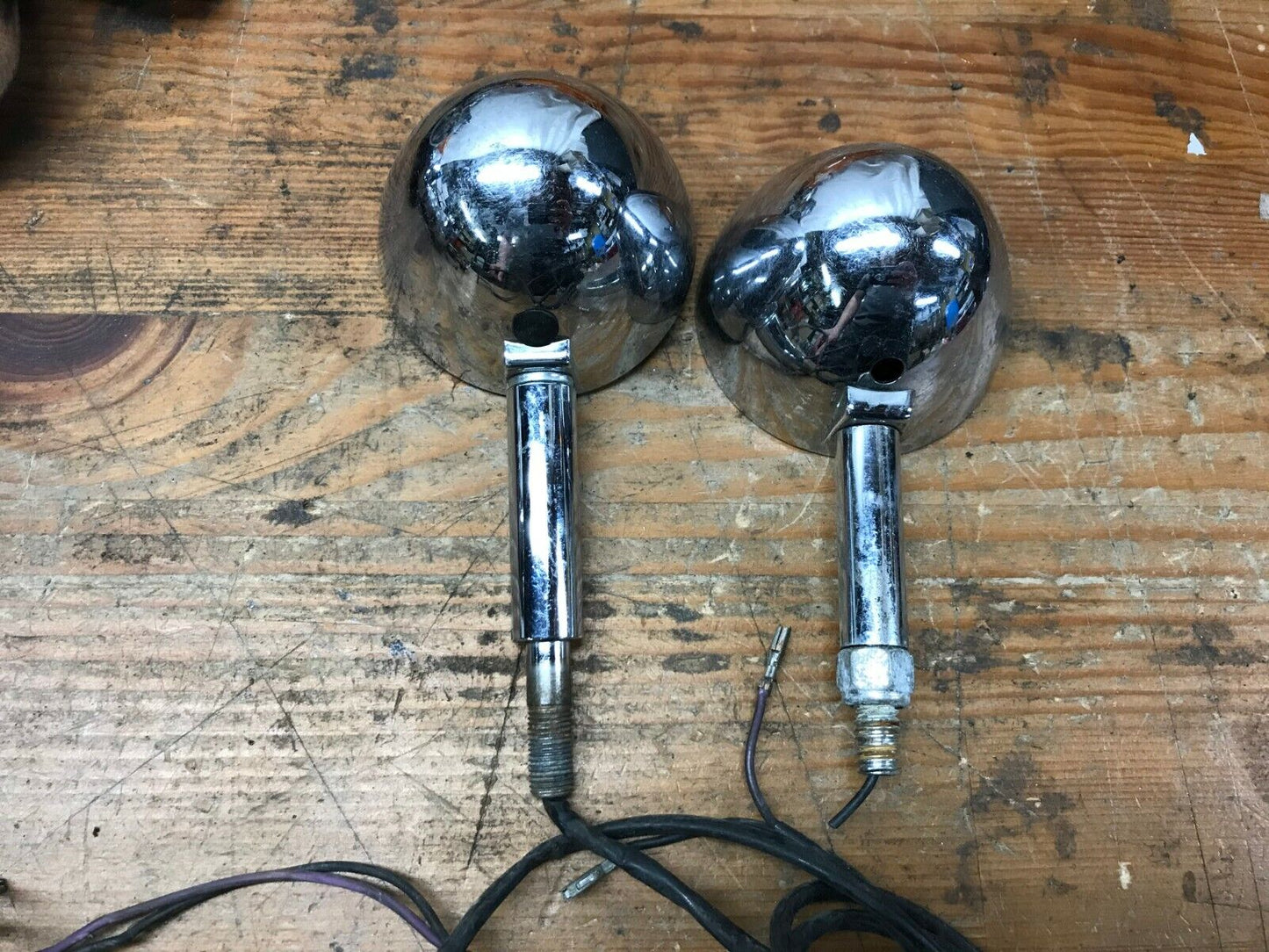 Pair Harley Davidson Bullet Turn Signals Housing and Stalks brackets