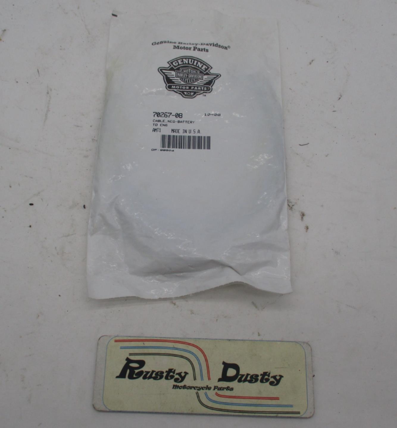 Harley Davidson Genuine NOS Negative Battery Cable Wire Ground 70267-08