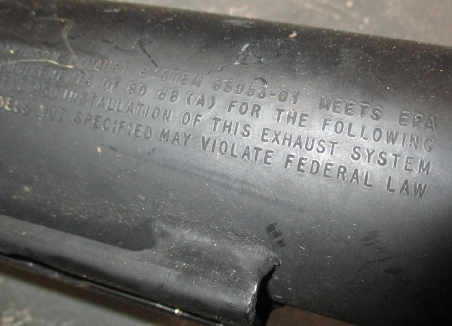 Harley Davidson FXS Blackline Softail Stock Black Exhaust Pipe System 65953-01