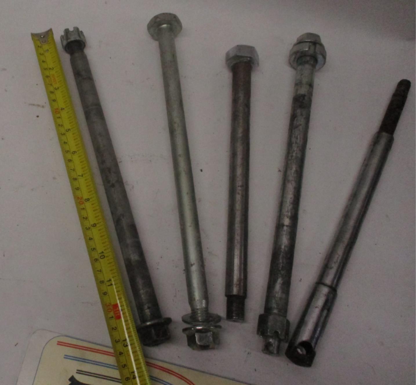 Mixed Lot of (5) Harley Front / Rear Wheel Axles Sportster Dyna Softail  #3