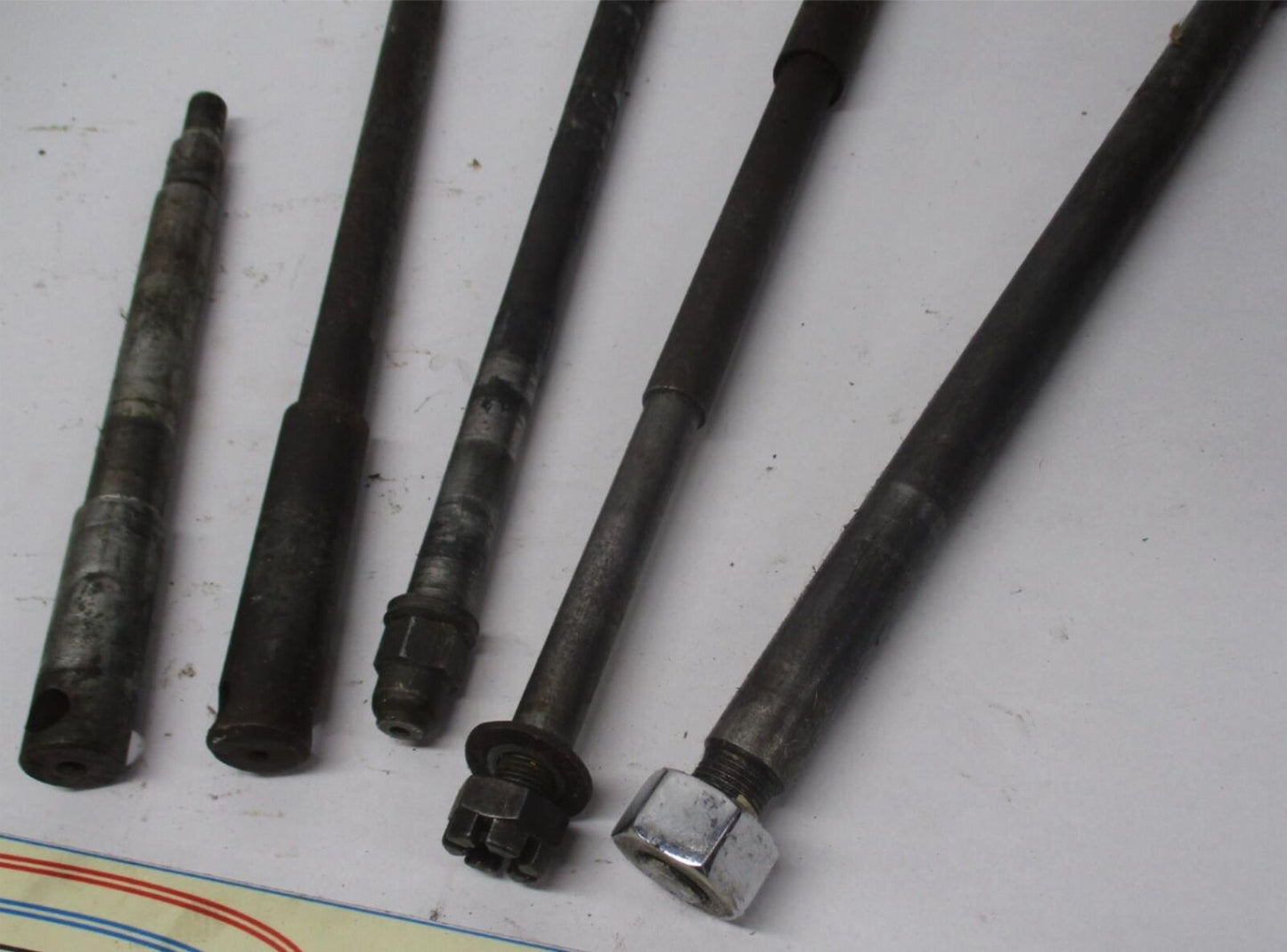 Mixed Lot of (5) Harley Front / Rear Wheel Axles Sportster Dyna Softail #2