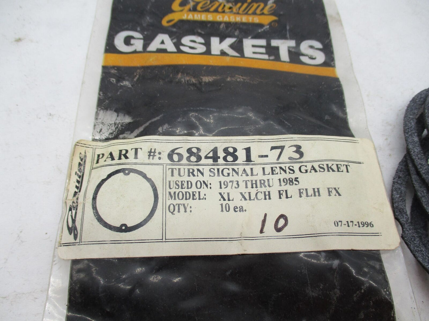 Lot of (11) Harley Davidson James Gaskets Turn Signal Lens Gaskets 68481-73