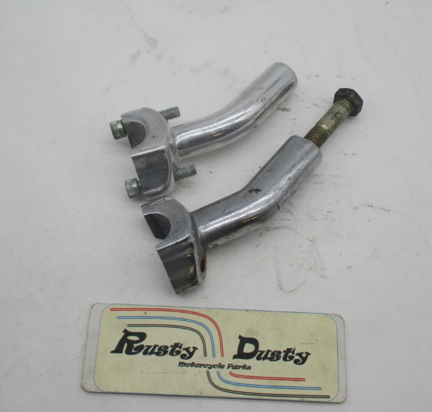 Lot of 2 Left Sides Harley Davidson Handlebar Clamp 4" Risers
