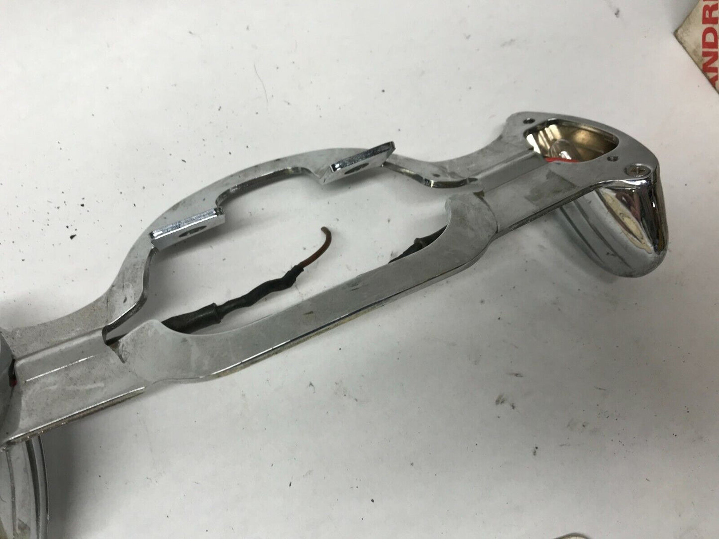 Harley chrome mount license plate Bracket w/ integrated custom turn signals