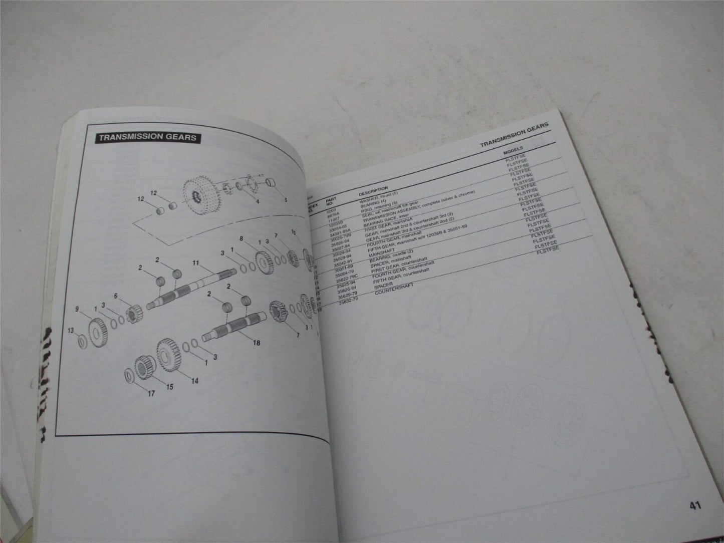 Harley Davidson Official Factory 2005 FLSTFSE Parts Catalog 99430-05