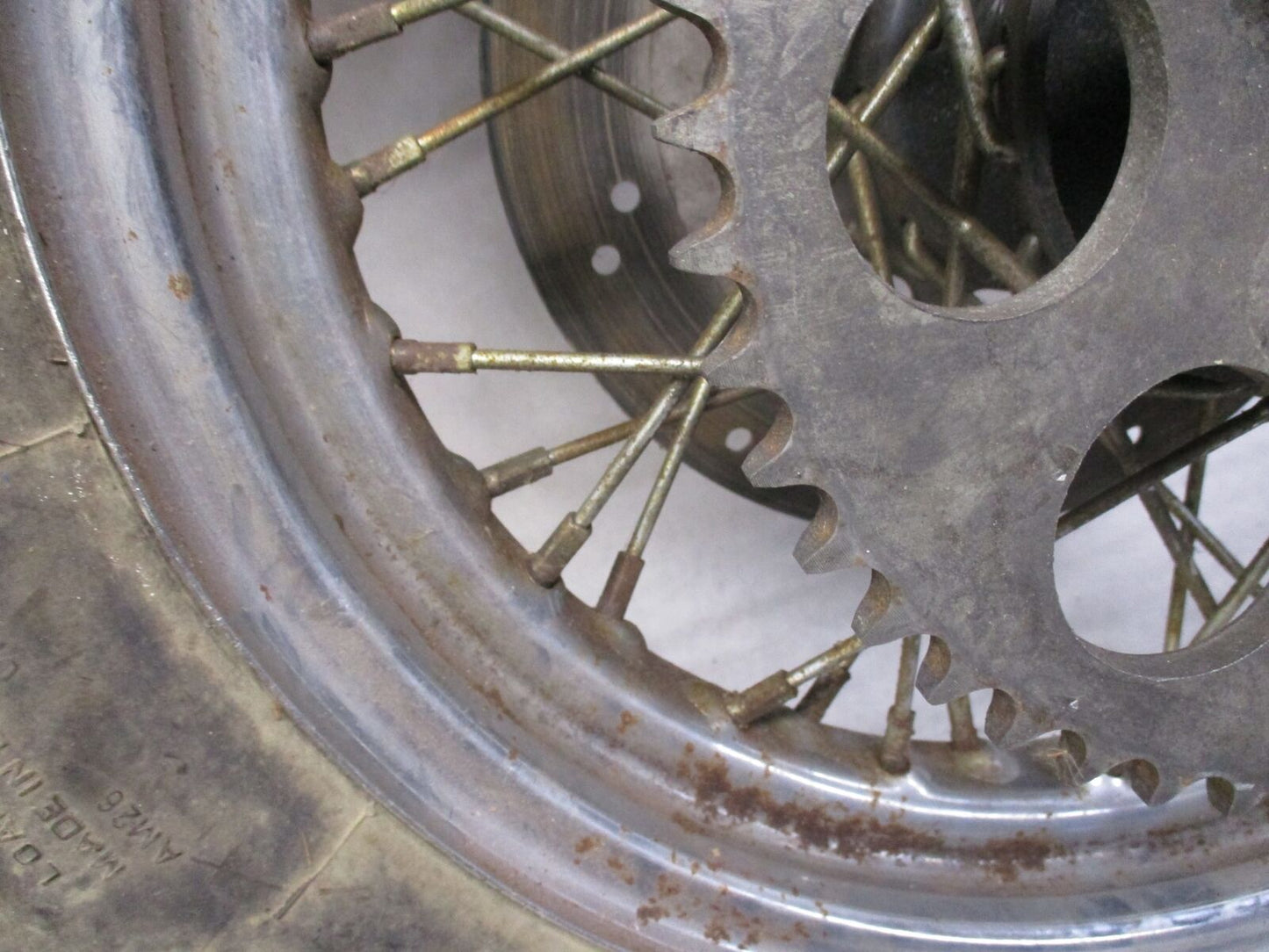 Harley Davidson Dyna 16" Rear Wheel and Tire w/ 49T Sprocket and Disc 44136-92