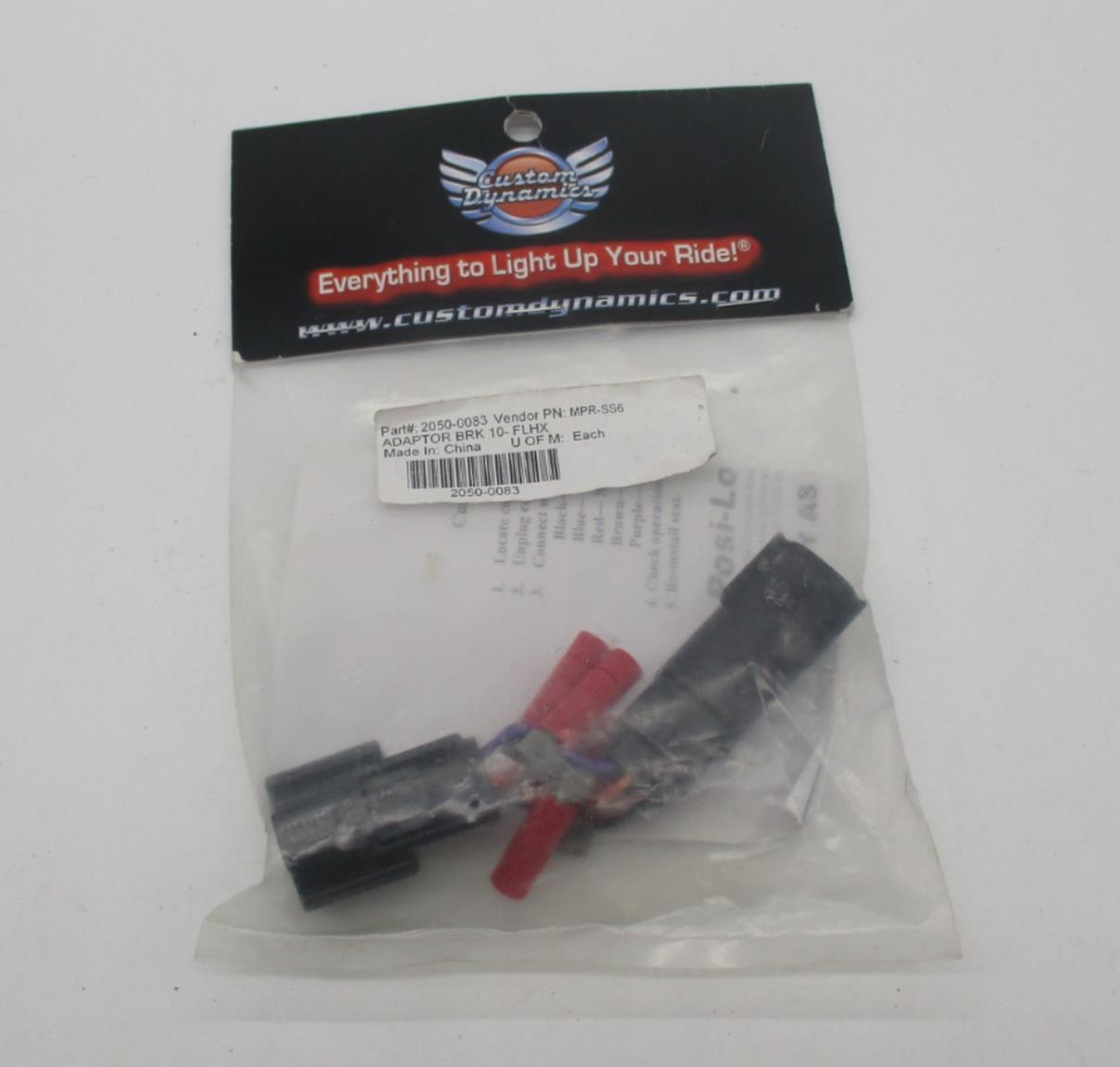 Harley Davidson Custom Dynamics 2050-0083 Plasma Rod Brake Light Adaptor 10-FLHX