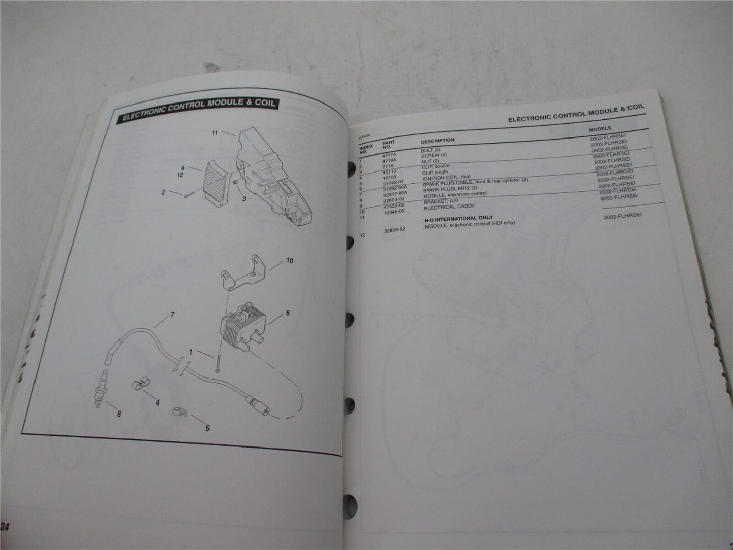 Harley Davidson Official Factory 2002 FLHRSEI Parts Catalog 99428-02