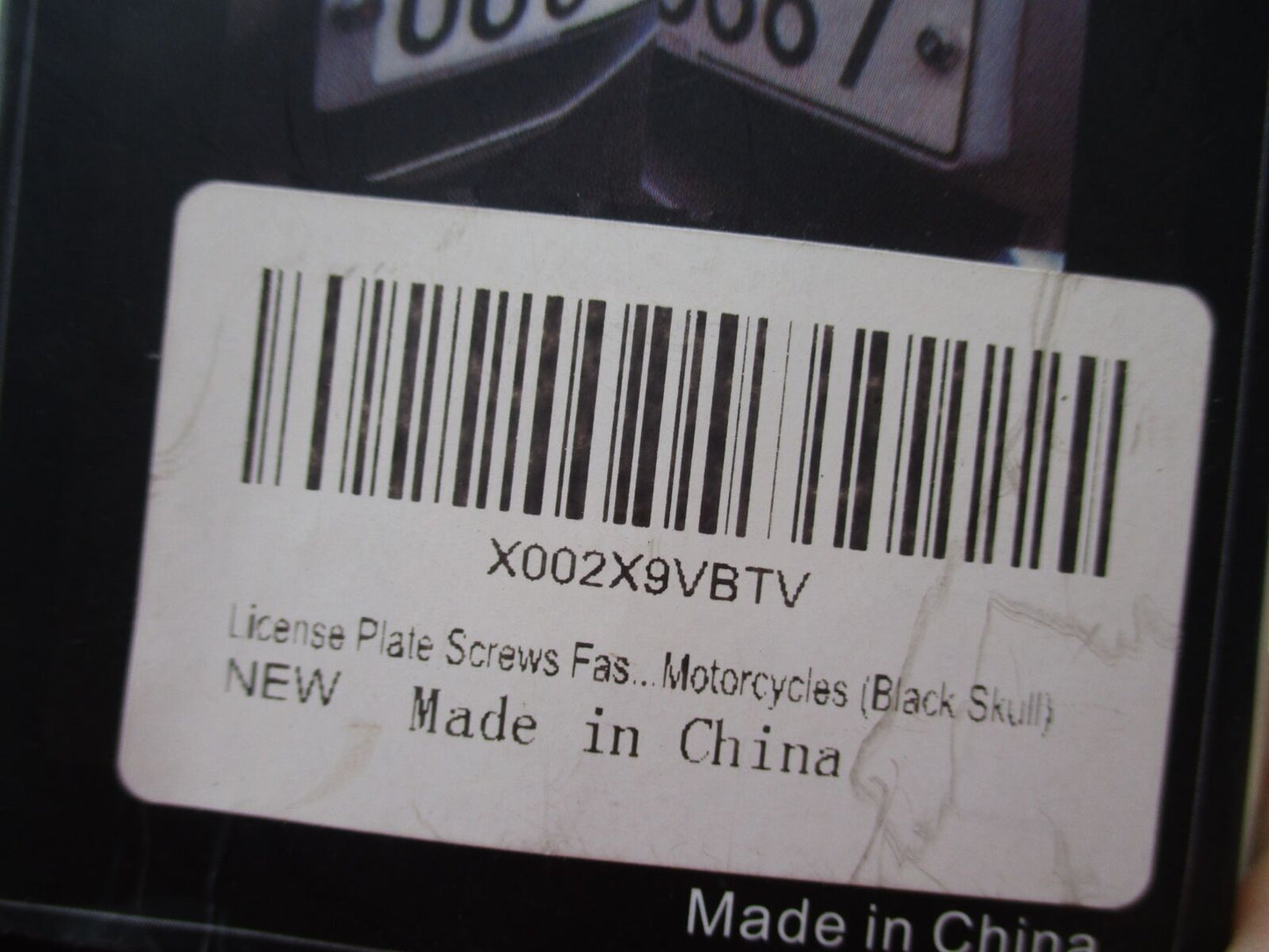 Harley Black Skull Metal License Plate Bolts Screws X002X9VBTV