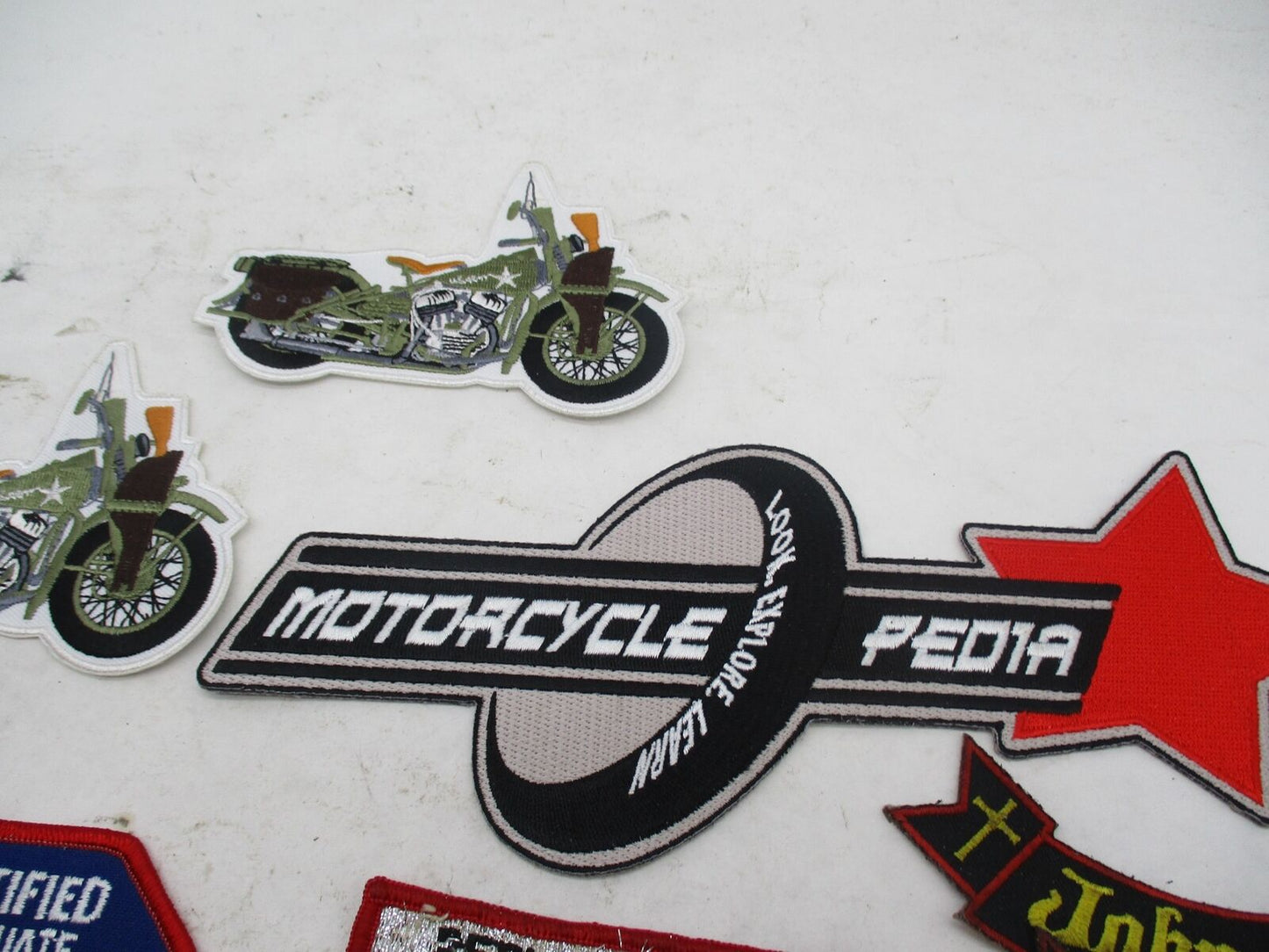 Mix Lot of Harley Davidson Related Motorcycle Pedia Patches Sifton Servi-Cycle