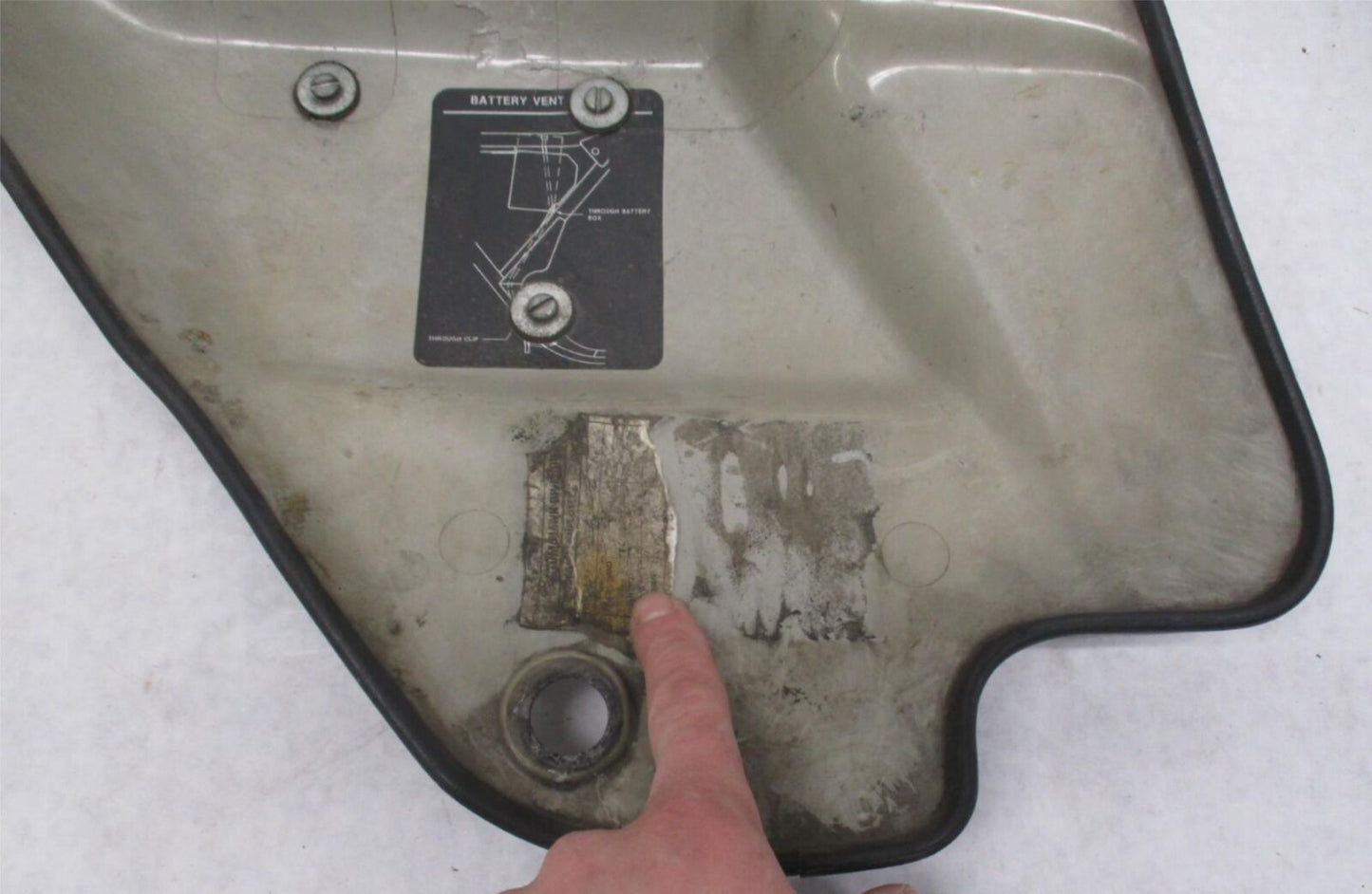 1993-1996 Harley Touring Road King Electra Glide Left Side Cover Maroon Black