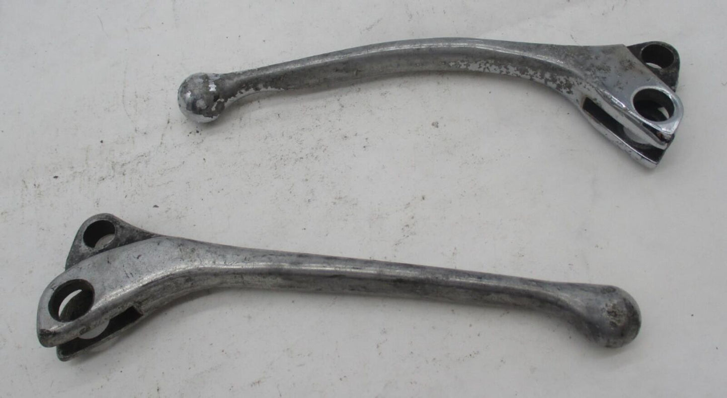Lot of (2) Harley Panhead Knucklehead Set of Brake Clutch Hand Control Levers