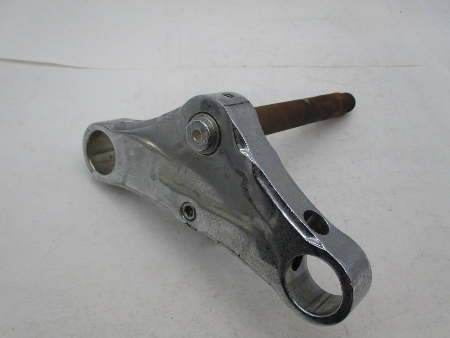 Harley Custom 39mm Upper Triple Tree Steering Head Billet Chrome Dyna FXR