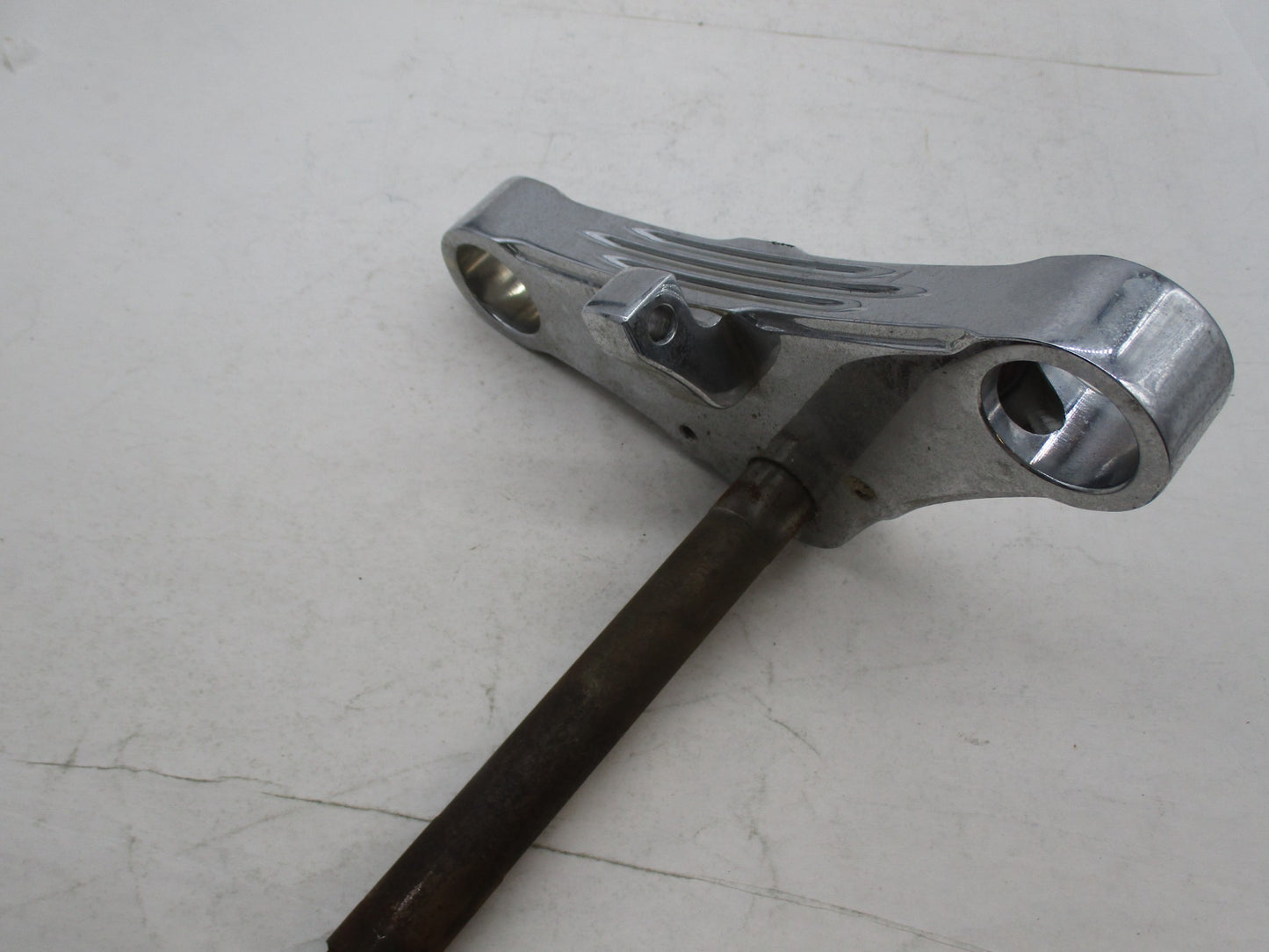 Harley Custom 39mm Upper Triple Tree Steering Head Billet Chrome Dyna FXR