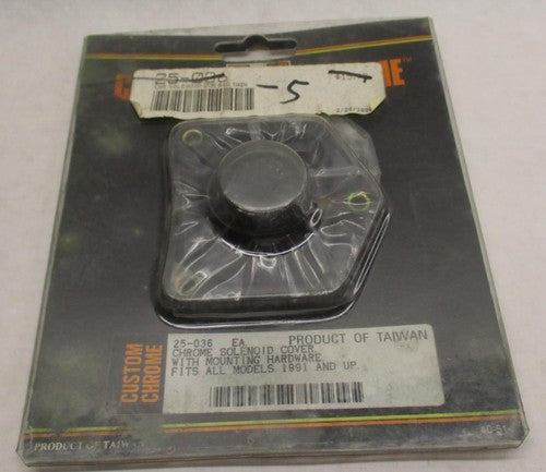 Custom Chrome Harley Davidson Chrome Solenoid Cover w/ Mounting Hardwa