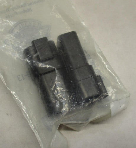 Set of 2 Harley Davidson Genuine NOS Black 4-Pin Sealed Pin Housing 72