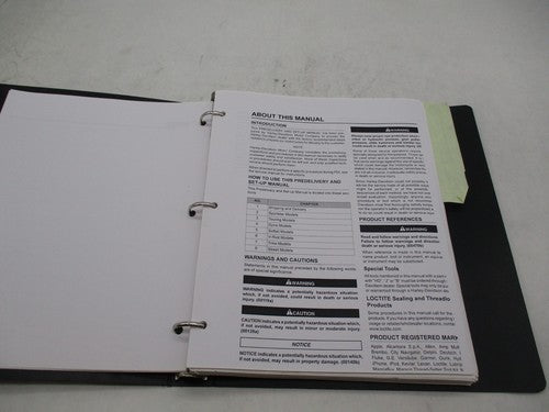 Harley Davidson Factory 2016 Pre Delivery & Set Up Manual Instructions