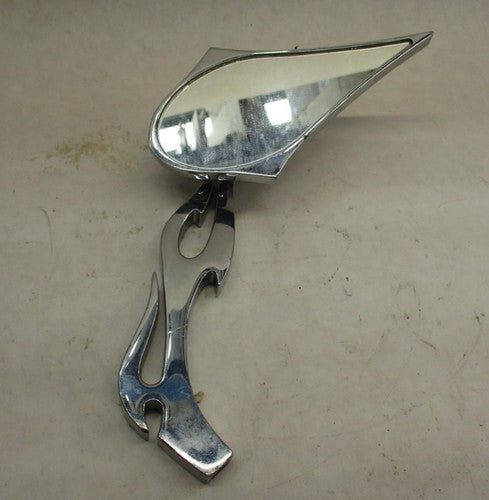 Right Side Custom Flame Chopper Mirror Chrome Harley