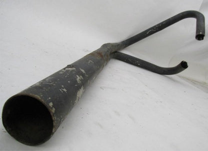 Vintage Triumph BSA British Motorcycle Black 2-into-1 Exhaust w/ Heade