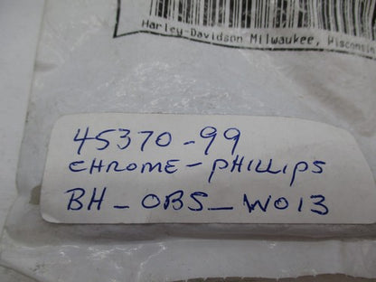 Lot of 30 Harley Davidson Genuine NOS Chrome Phillips Pan Head Screws