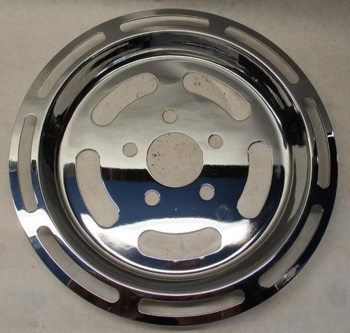 Harley Chrome Slotted Belt Drive Pully Insert Big Twins w/ OEM 70T pul